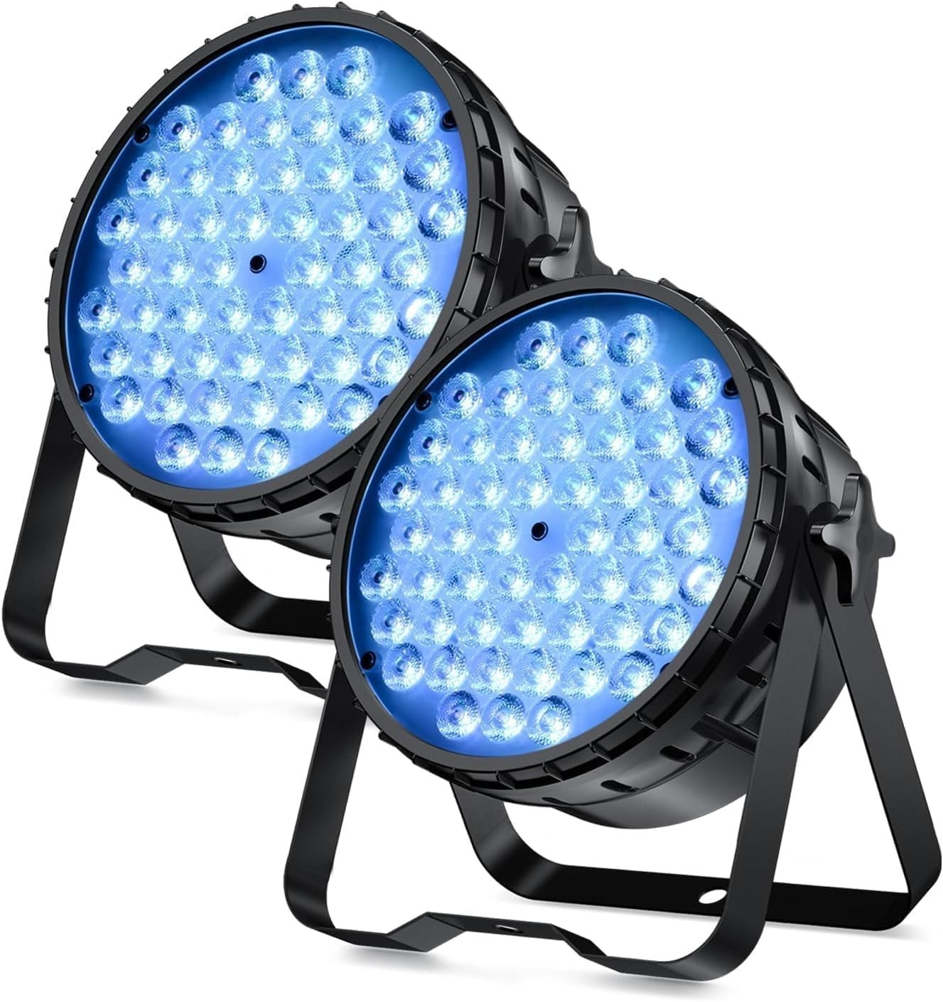 DJ Light 2 Pack, 54x3W LED Par Lights, DMX Stage Lights Sound Activated, Stro…