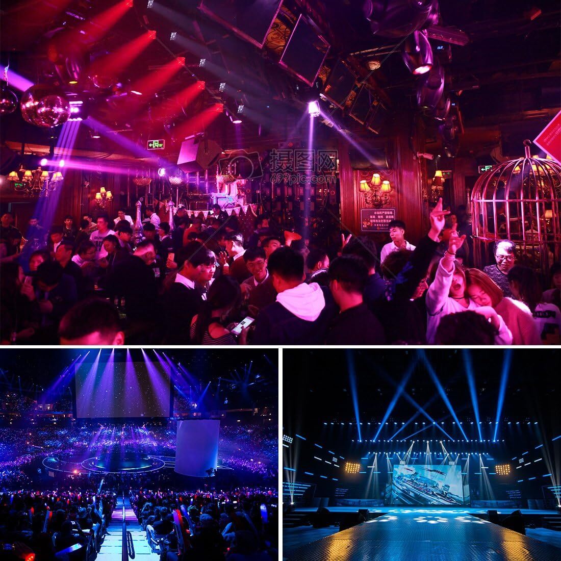 180W 8 LED Spider Moving Head Beam Stage Lighting RGBW DMX Disco Party DJ Lights