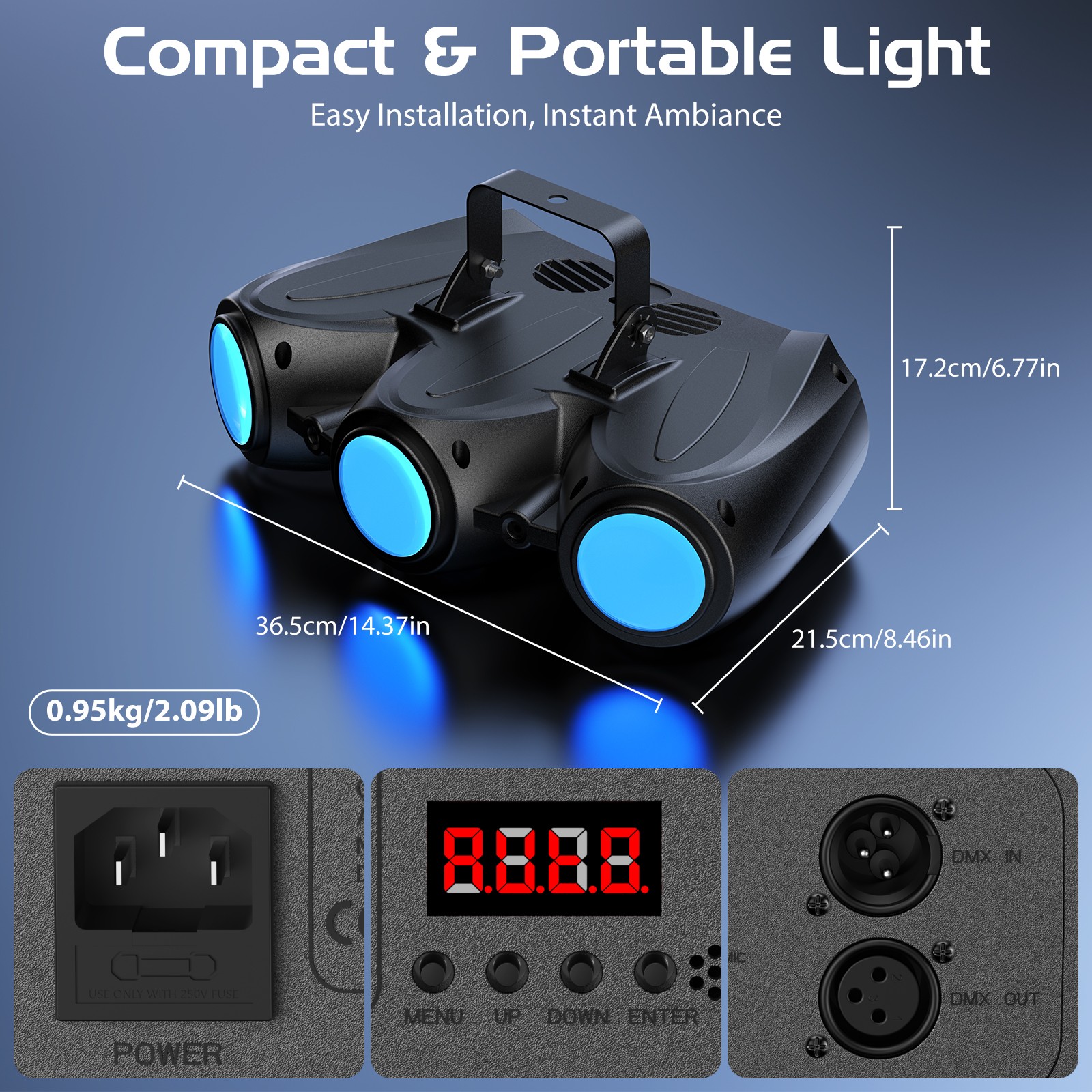 1-10PCS RGBW Stage Light 192LED Multi-Pattern Disco Laser Lighting DMX Party DJ