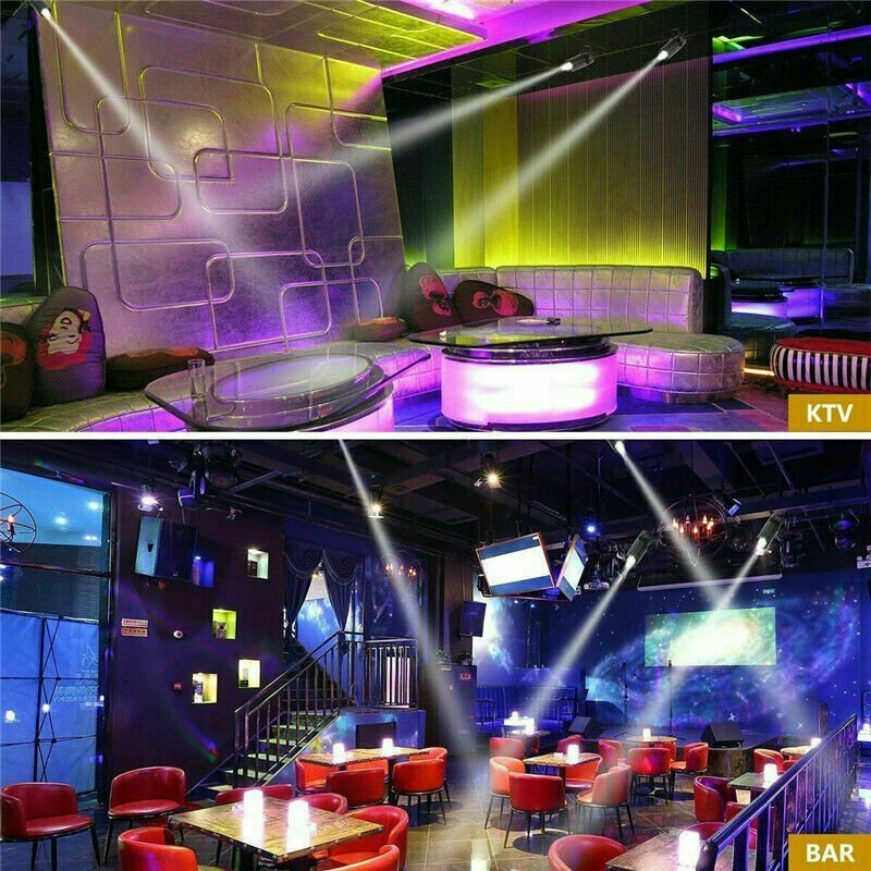 U`King Disco Ball Pin Spot Light with White LED Stage Lighting Beam Spotlight