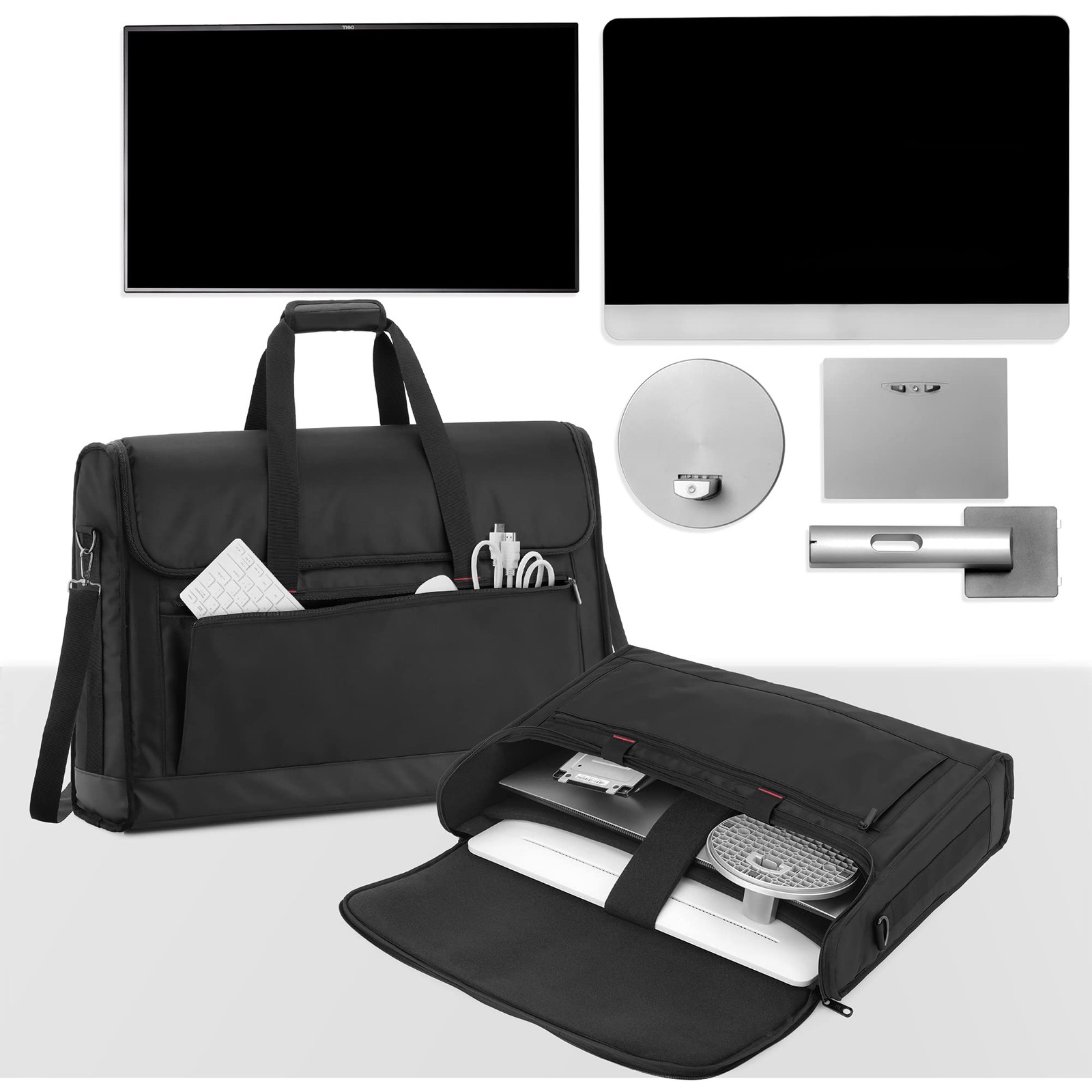 Monitor Carrying Case 24 Inch Padded Travel Bag Hold Up to 2 LCD Screens/TVs,…