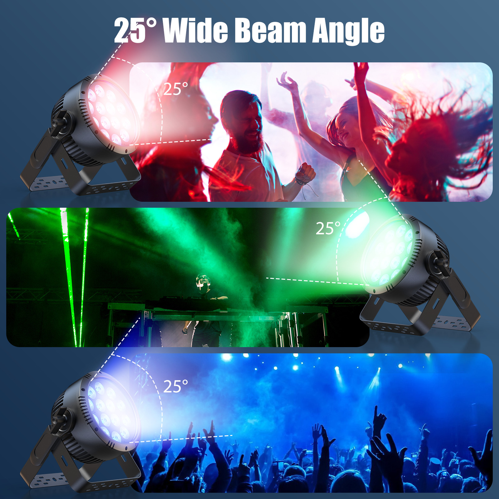 250W Aluminum RGBW LED Par Light IP65 Waterproof Outdoor Indoor Use Disco Show