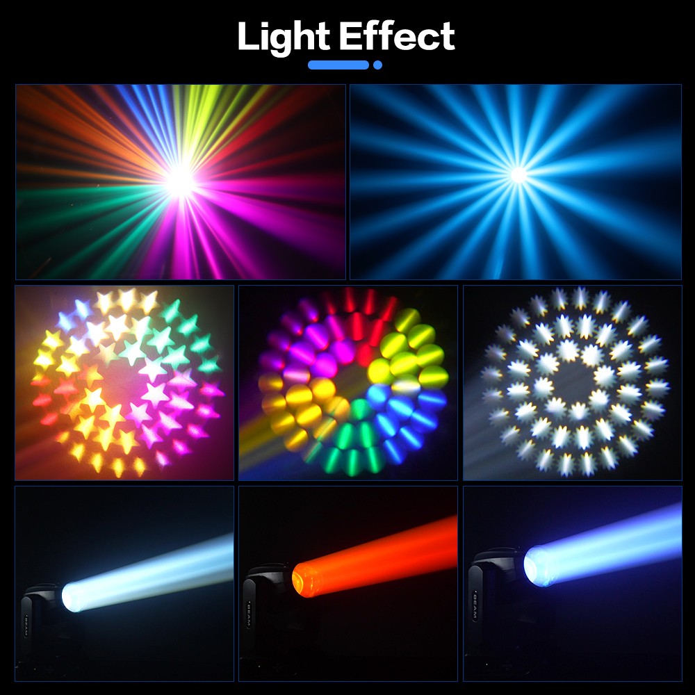 230W Moving Head Light Mini Beam RGBW Party Stage Lighting LED DMX Disco Light