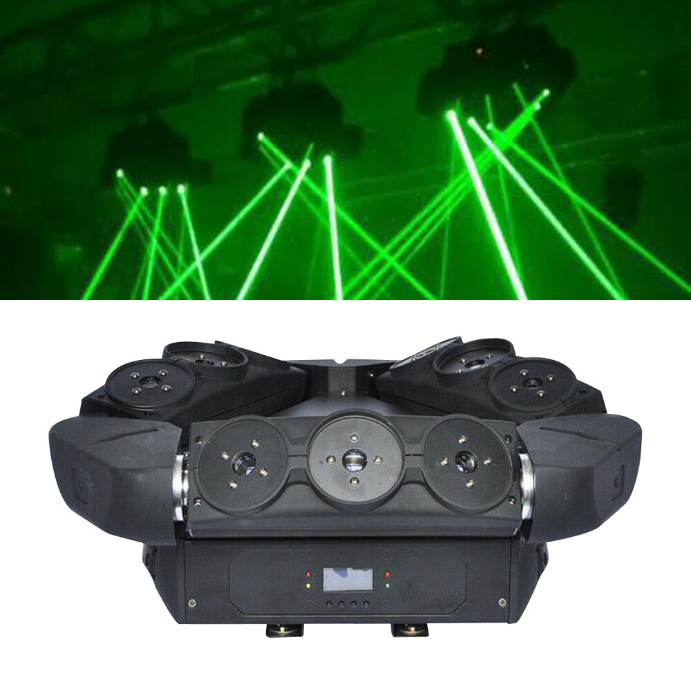 9 Eyes Beam Laser Moving Head Light Full Color RGB DJ Stages Lighting Fixture