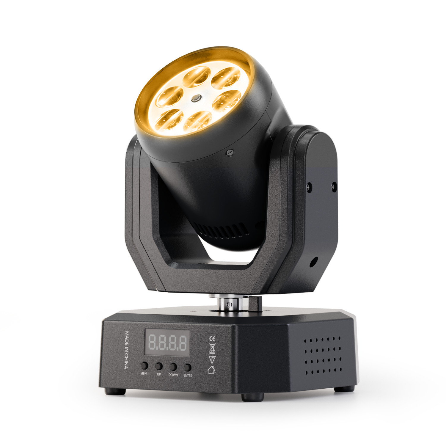 6LED Beam Moving Head Light 80W DMX DJ W/Remote Control For Home Party Wedding