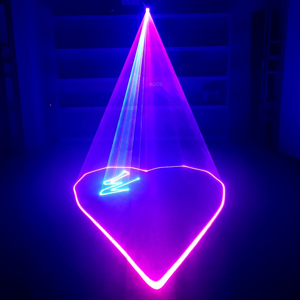 3W Laser Lights Stage Projector RGB iOS Android App Animation DMX DJ Party Show