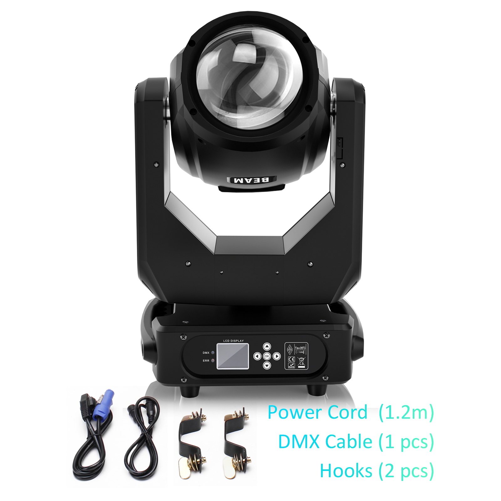UKING 2Pcs 280W 10R Beam Moving Head Light with Flightcase RGBW Gobo Spot