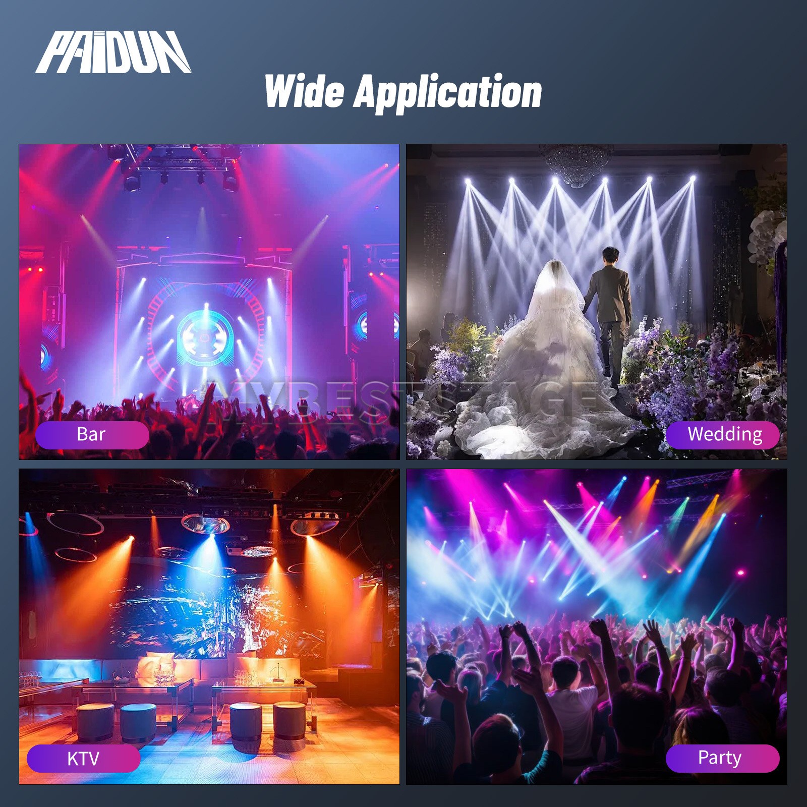PAIDUN LED 10R 260W Beam Moving Head Light Strobe Disco Club Show Stage Lighting