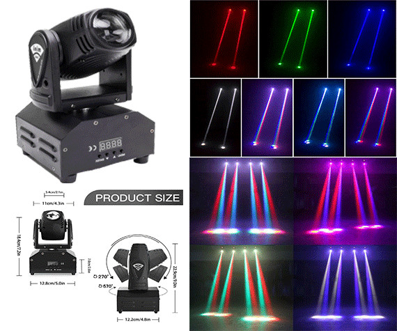 100W LED Moving Head Light RGBW Gobo Beam Stage DMX Spot Lighting DJ Disco Club