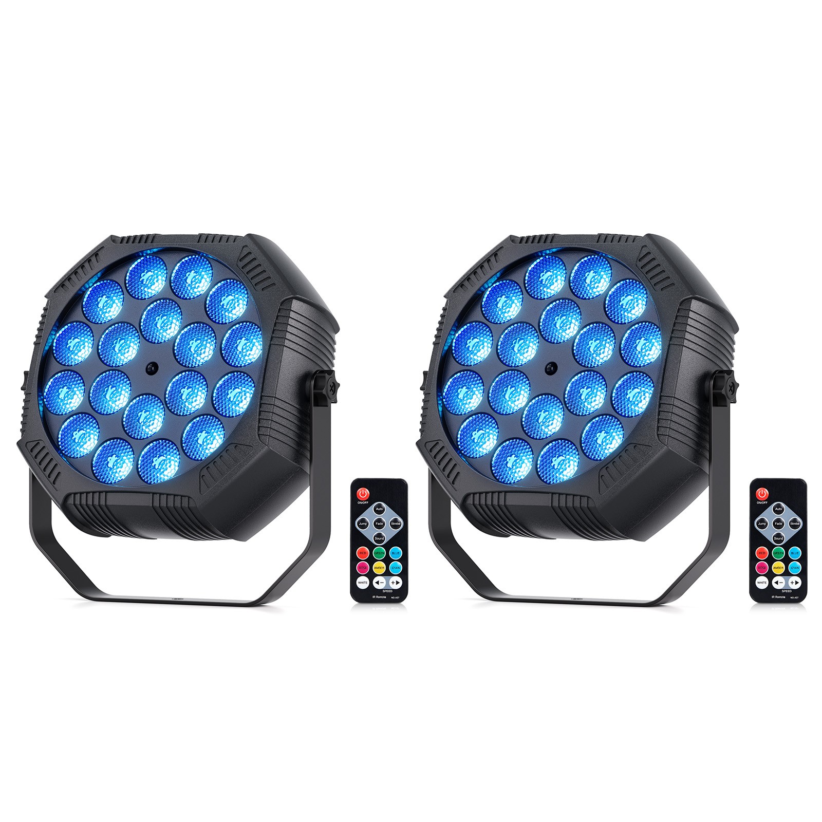 RGB 18LED Par Light With Remote Sound Active Battery Powered Stage DJ Party