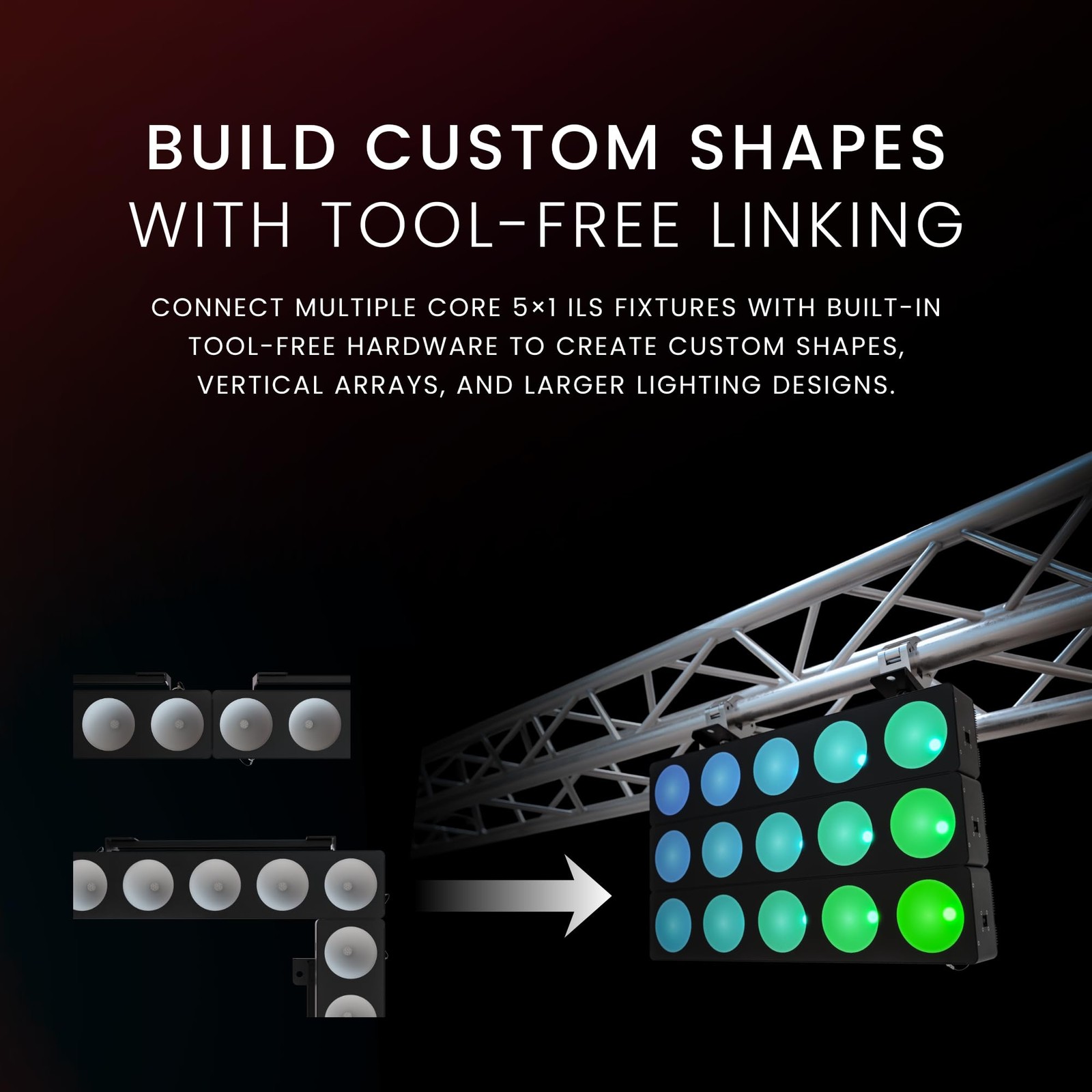 CHAUVET DJ Core 5X1 ILS COB LED Stage Light RGB + Warm White Pixel Mapping Wash