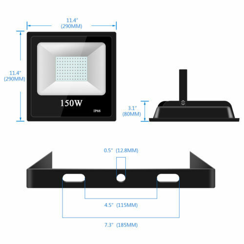 2-Pack 150W UV LED Black Light Floodlight Waterproof Party Stage Light Halloween