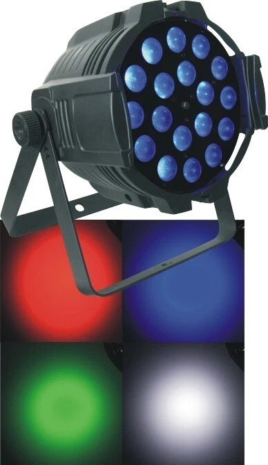 8pc theatre par 10°-60° zoom Par Can 18x18W RGBWA UV 6in1 LED profle light +case