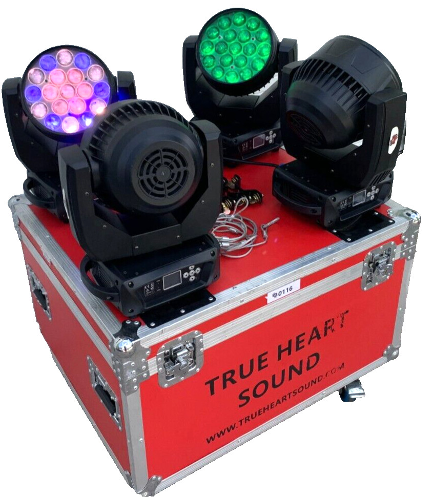 Unbranded LY-119M 19x50W Led Bee Eye Moving Head Wash W/Rd Case #0116 (Lot of 4)