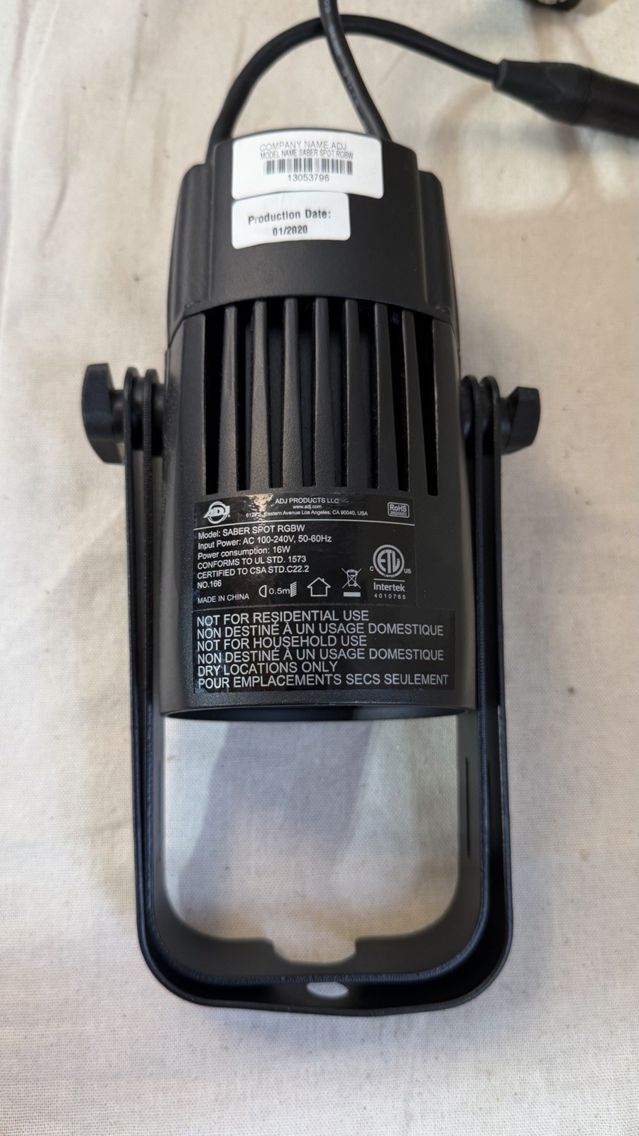 ADJ Saber Spot RGBW 15W LED Compact Pinspot Beam Light RGBW – Tested Working
