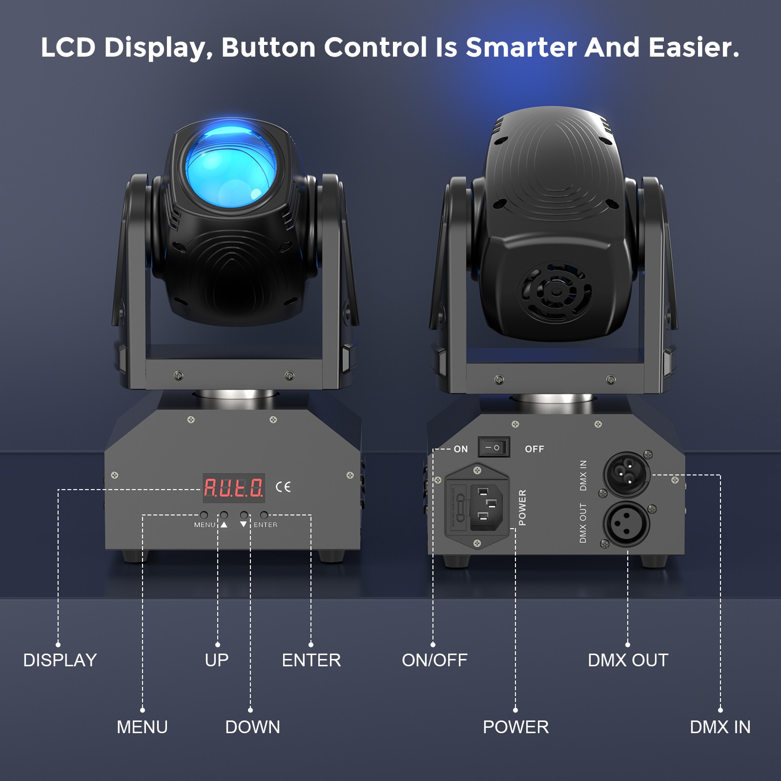 100W Mini Moving Head Light RGBW Beam Stage Lighting LED Party Lights Disco