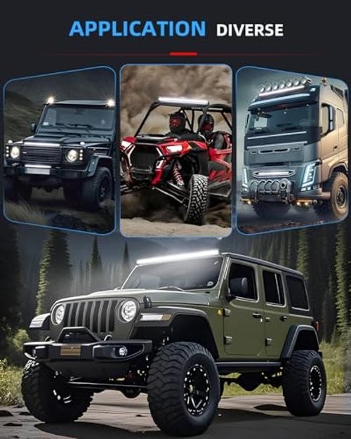 42Inch LED Light Bar 240W 48000LM Dual Row Light Bar Spot Flood Combo LED 42IN