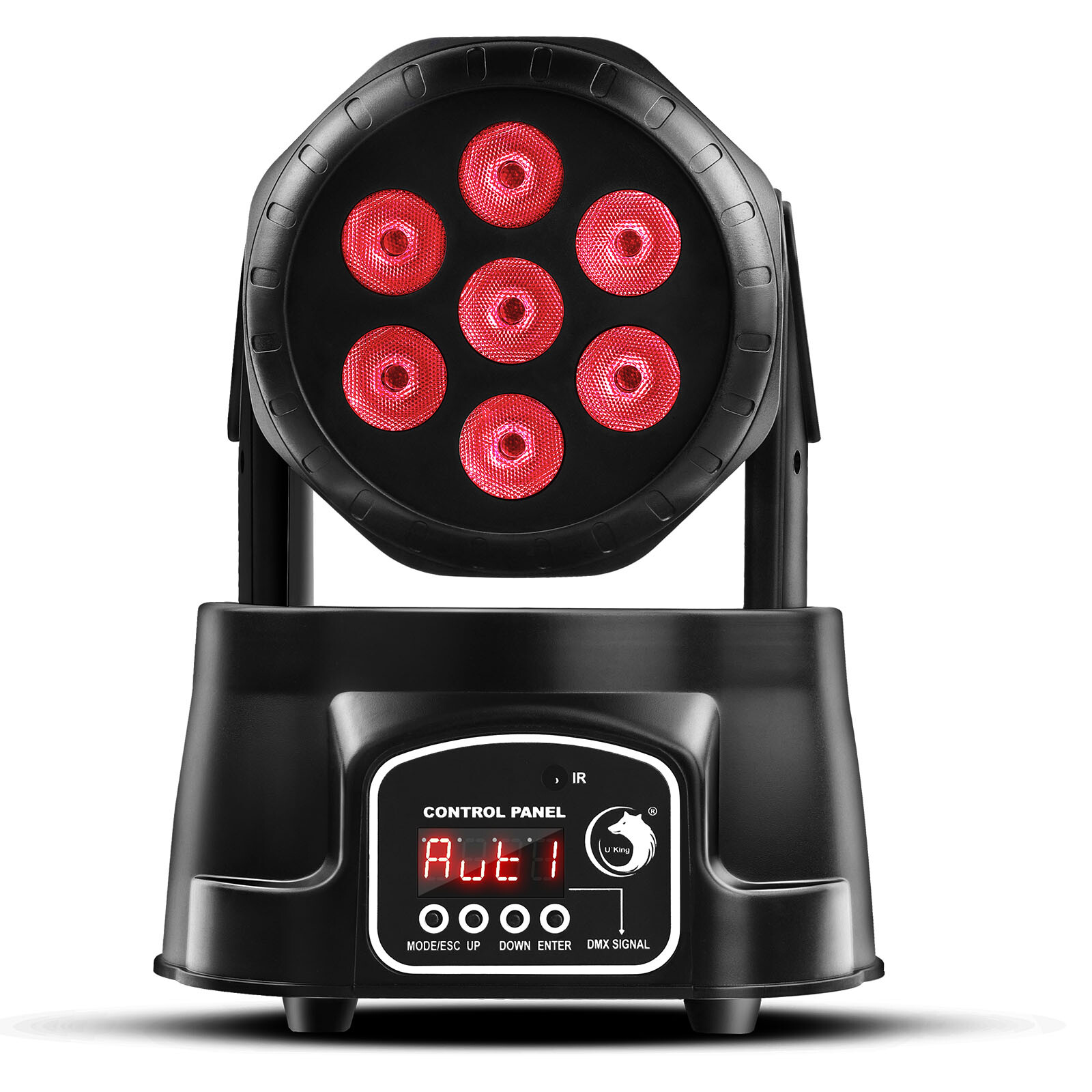 120W 7LED Moving Head RGBW Wash Stage Lighting Disco Party Lights Remote