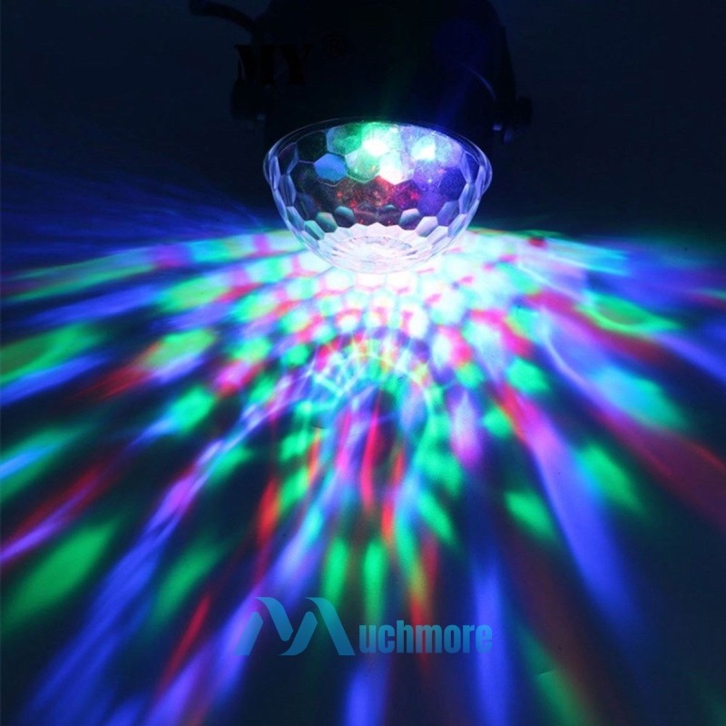3W Disco Party Lights Strobe Led Dj Ball Sound Activated Bulb Dance Lamp US Plug