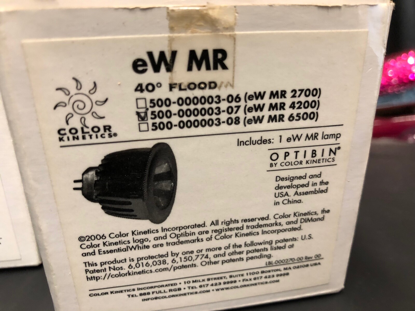 Color Kinetics eW MR 40 or 25 degree flood/spot 4200k