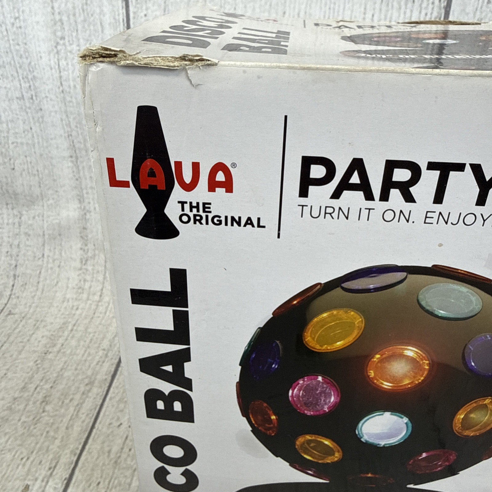 Vintage Rotating Disco Ball Multi-color Party Light, Tested & Working Orig Box
