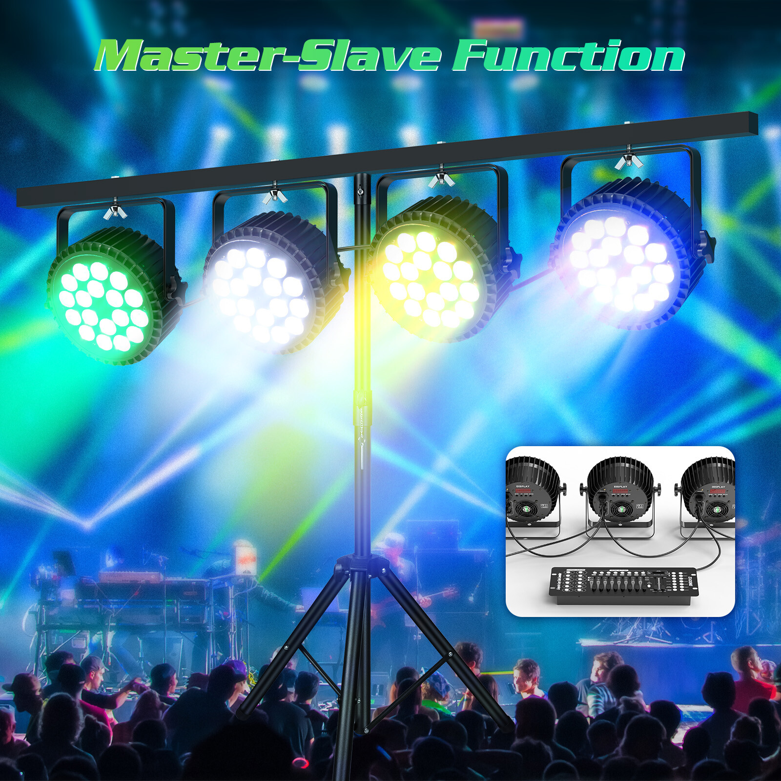 U’King 270W PAR Light 18LED Beam RGBW DMX Club DJ Disco Party Show Stage Lights