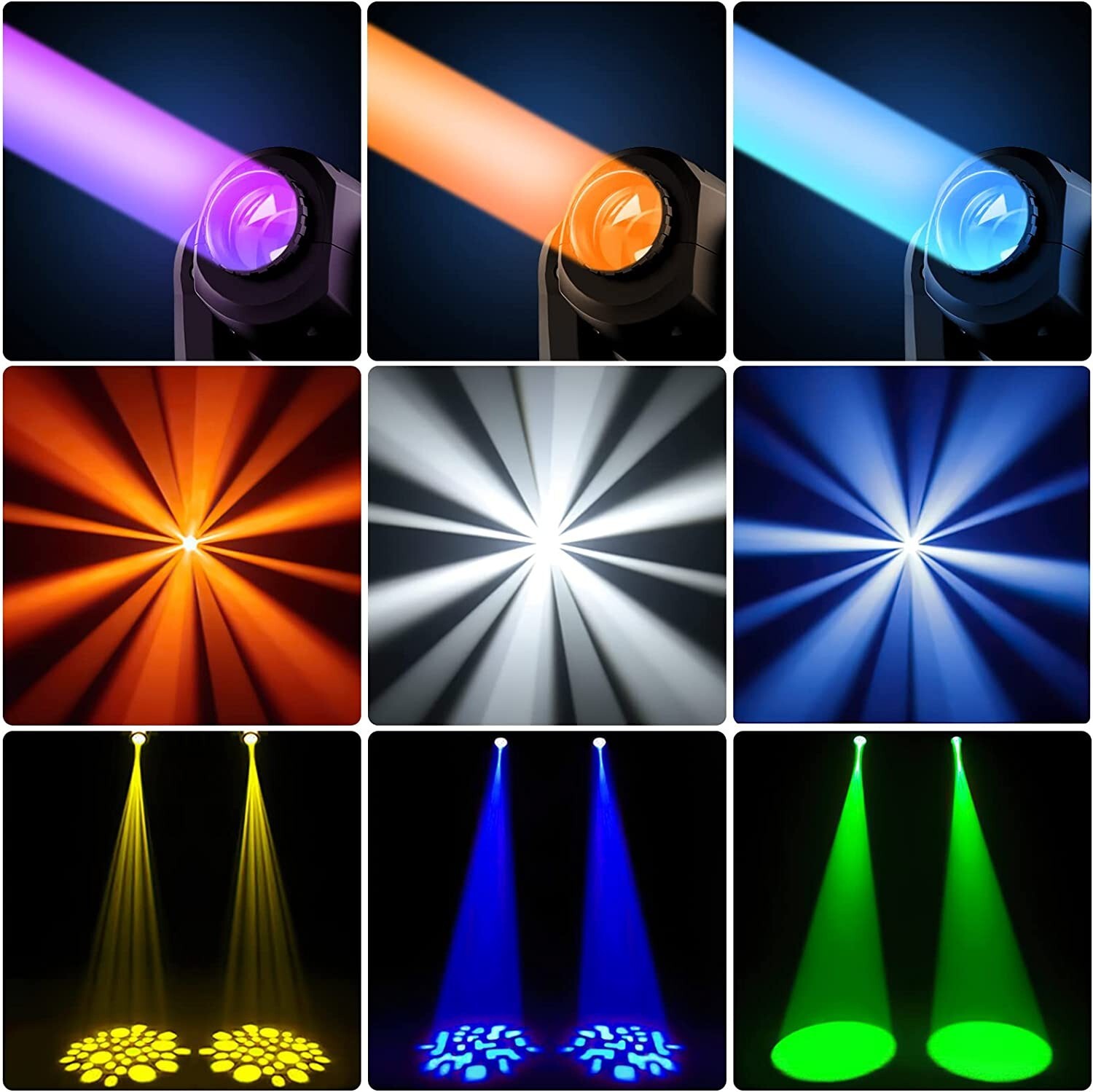 Stage Lights Moving Head Lights 8 Gobos 8 Colors 11 Channels 25W Spotlights