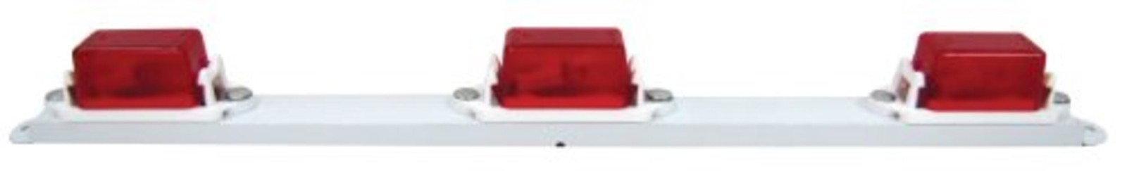 Peterson 107-3R Incandescent Id Bar Light Mini White 16.63″ x 1.42″, Red