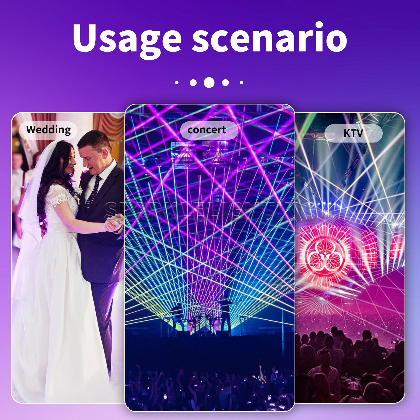 PAIDUN LED 6 Eye Laser Moving Head Light Bar RGB 6x500MW Disco DJ Party Lighting