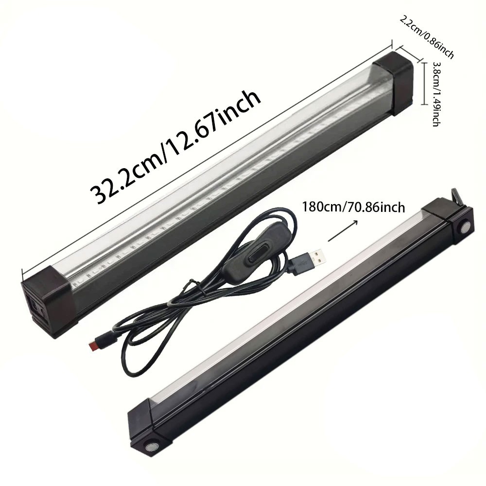 2PCS UV Black Light Bar Fixtures Ultraviolet Lamp Strip US Plug DJ Party Club