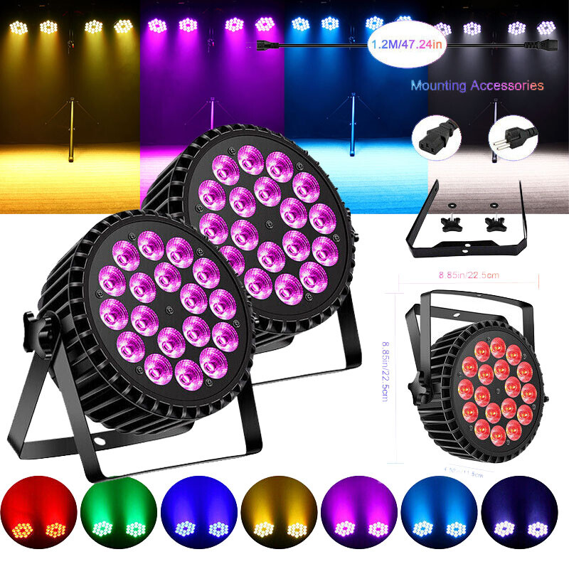 18 LED Par Stage Light 270W 4 in 1 RGBW Beam Disco DJ Bar Lights DMX Lighting