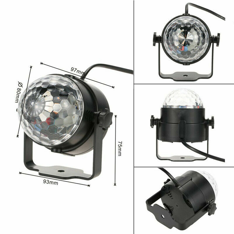 2 Pack RGB Party Disco Lights Ball Sound Activated Strobe Led DJ Bulb Dance Lamp