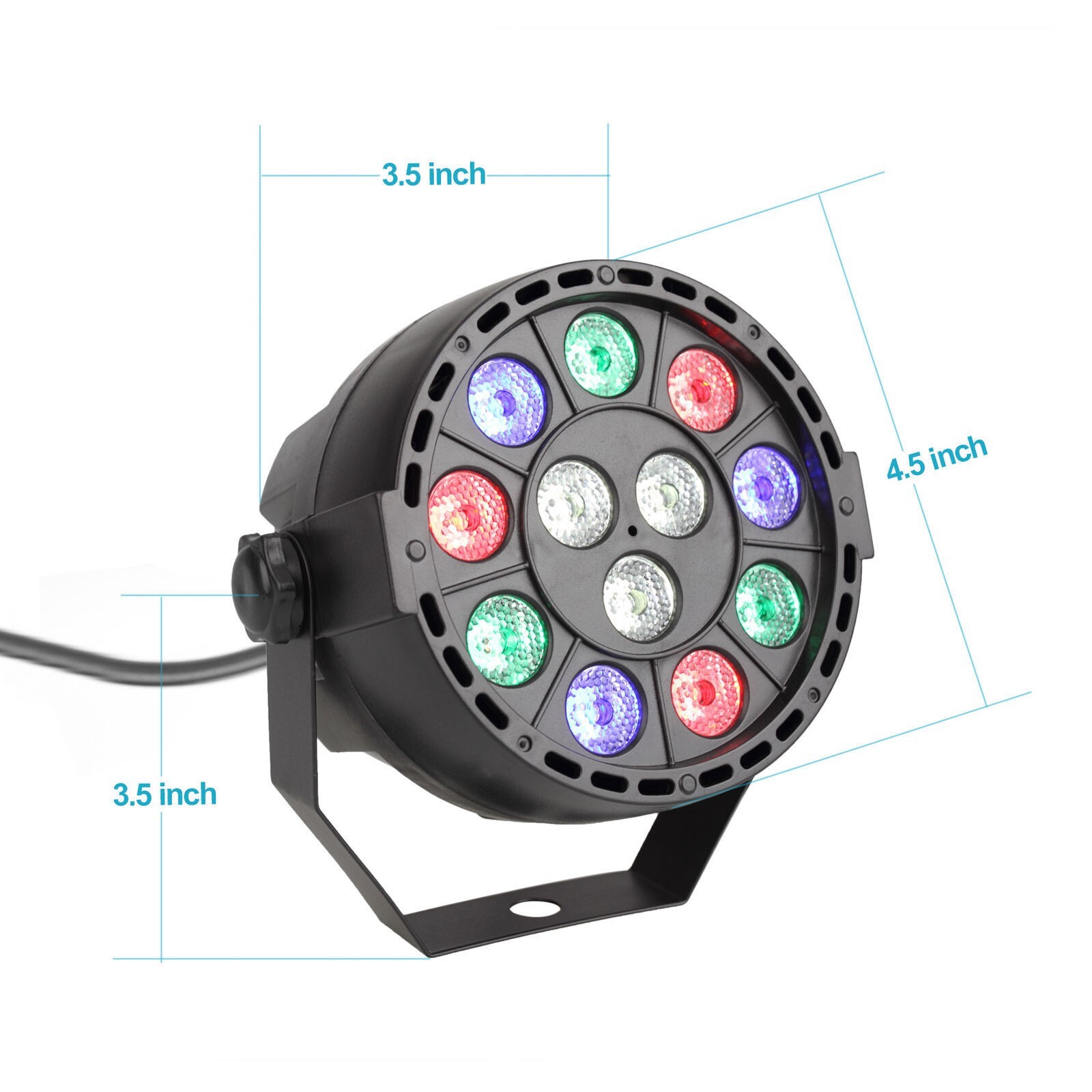 Complete Professional 4-Par Stage LED Lights DJ Band DMX System & Stand MU-L31A