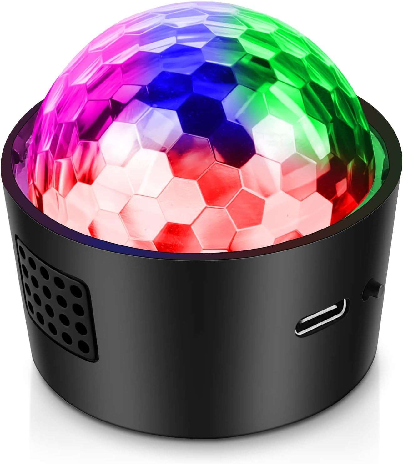 Mini Disco Ball Light,Rechargeable Party Lights,Sound Activated Strobe DJ Lig…