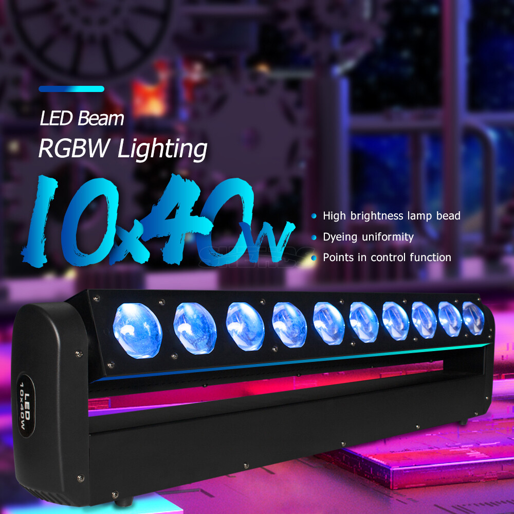 SHEHDS LED Beam 10x40W RGBW Lighting For Disco Party Wedding Bar DJ