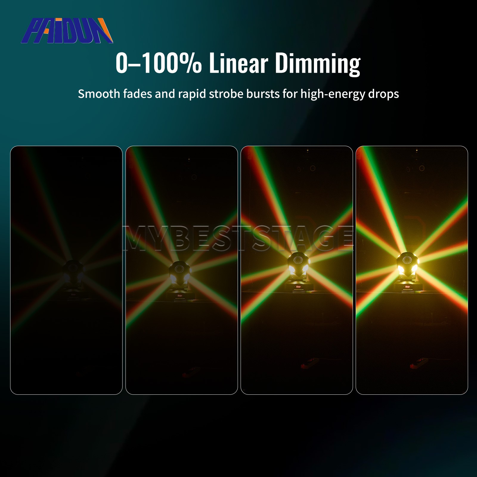 PAIDUN 120W Double Heads Moving Head Light Rotation Beam Disco Bar KTV DJ Party