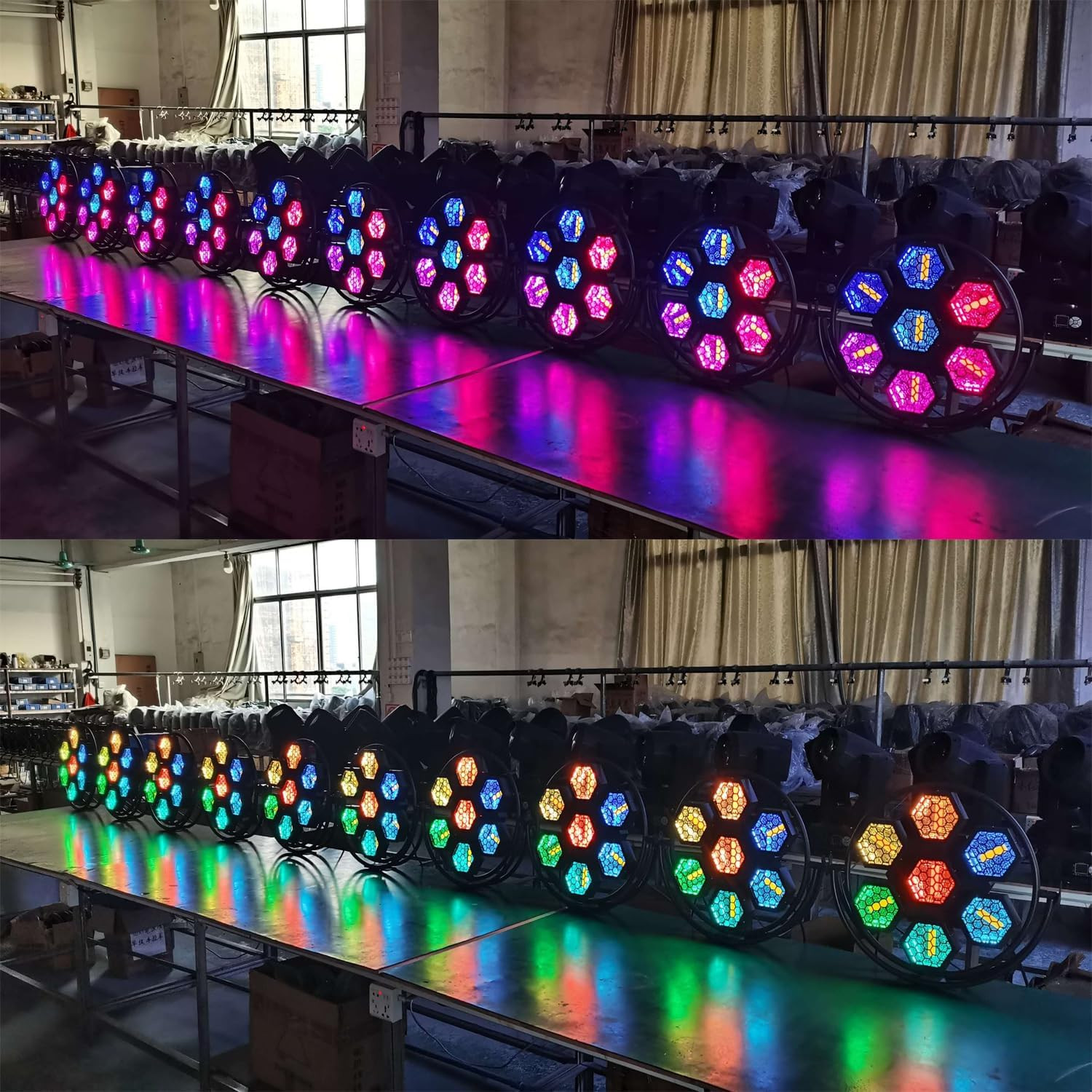 7 Head Led Retro Background Effect Light DJ Disco Stage Lights 1Pc | Led Effect