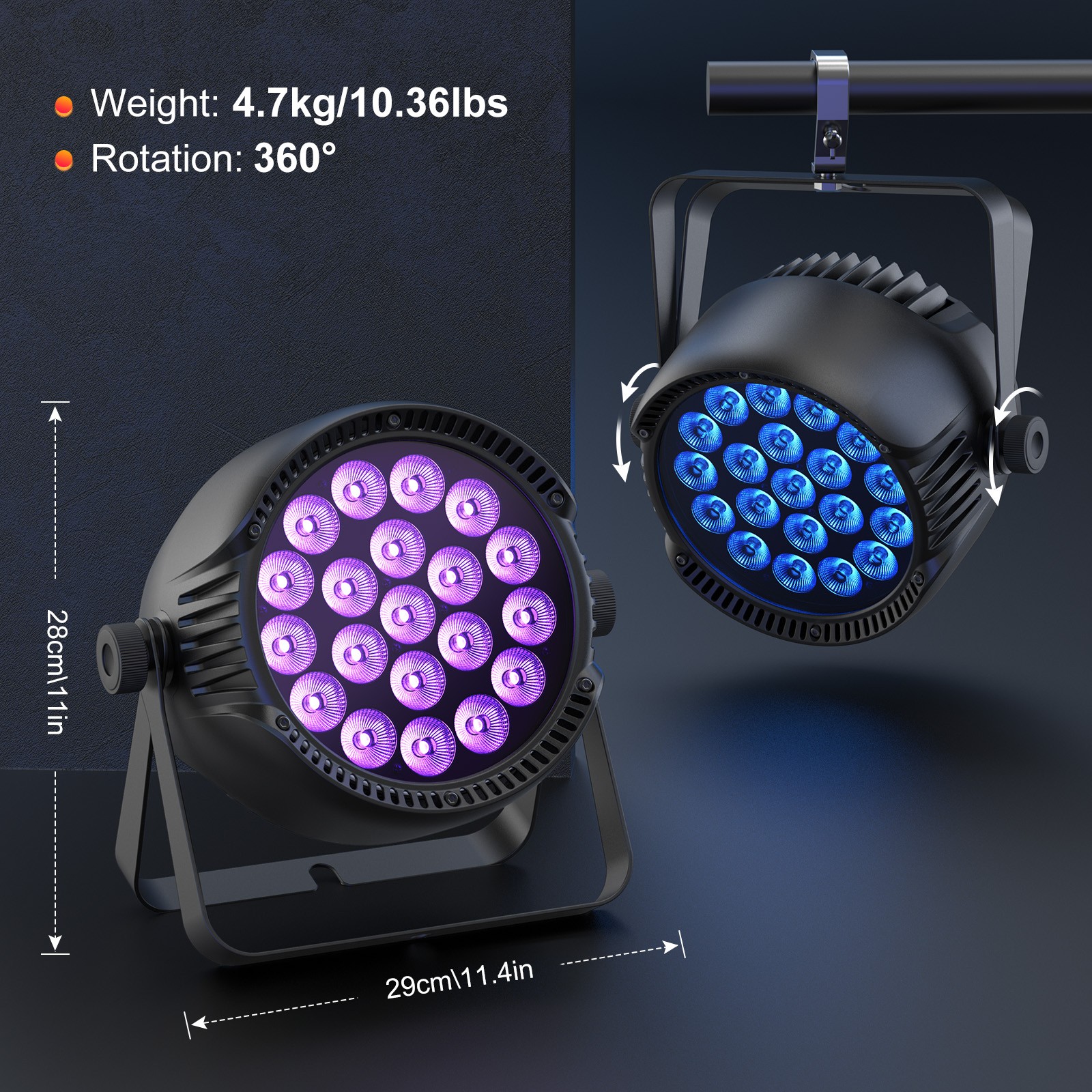 15Wx20 LED Par Light IP65 DMX512 Sound Control Indoor Outdoor Stage Lighting