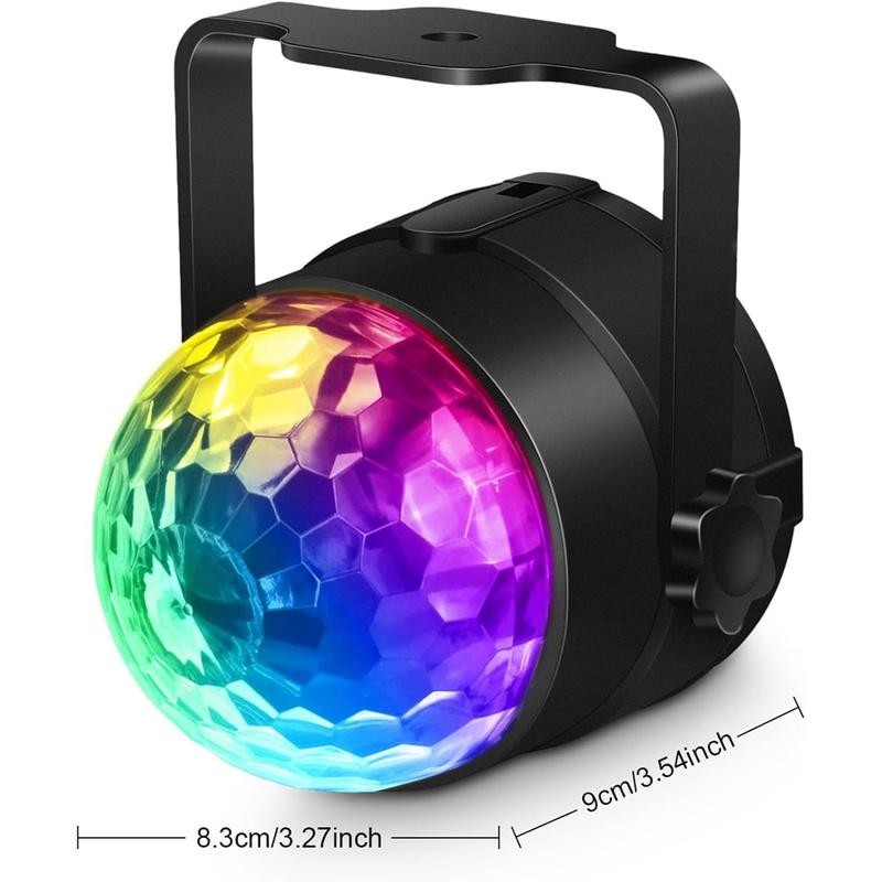 Mini Disco Ball Party Light Sound Activated Remote Control For Bar Events