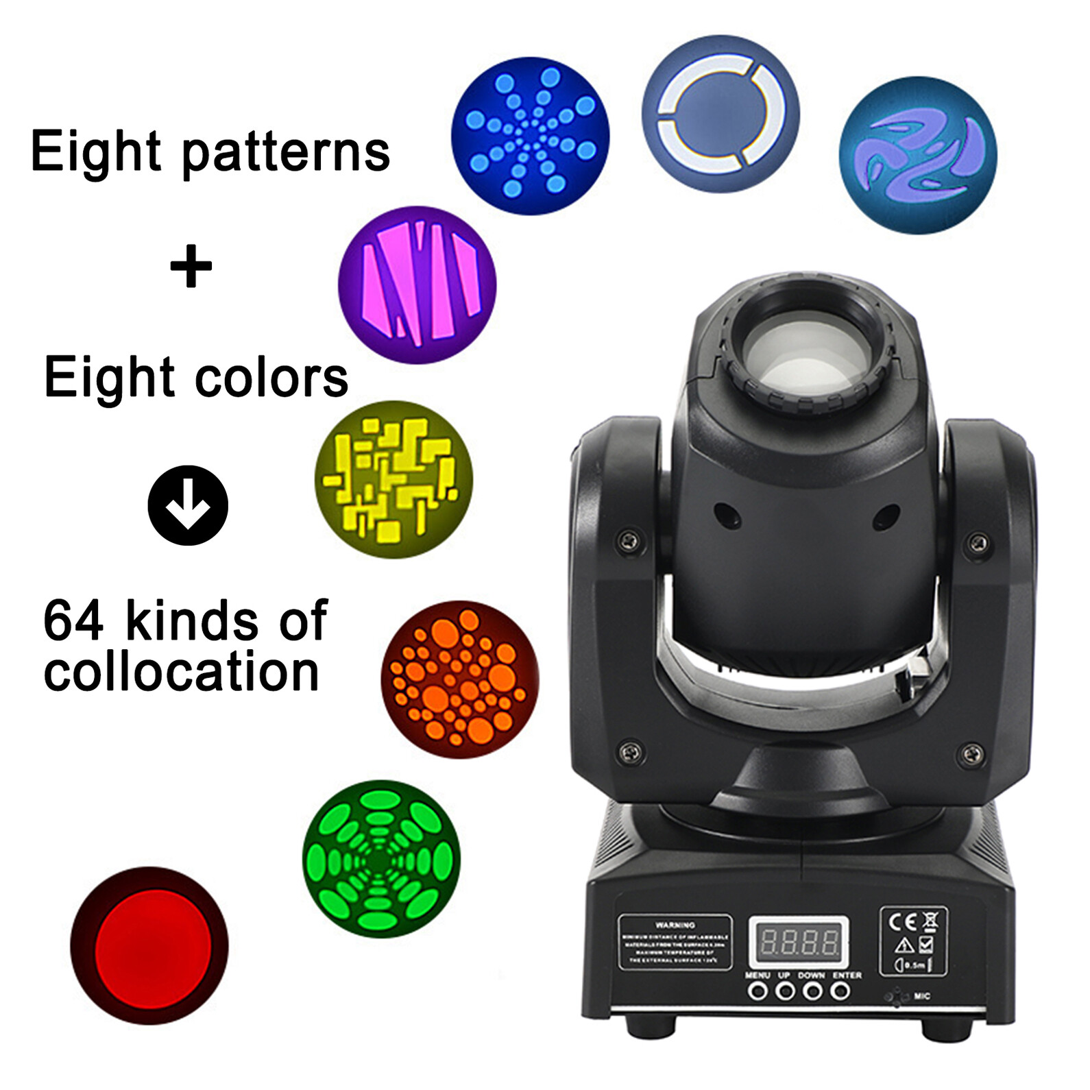 1/2/4 Pcs Moving Head 8Gobo Stage Lighting RGBW LED DJ DMX Beam Bar Party Light