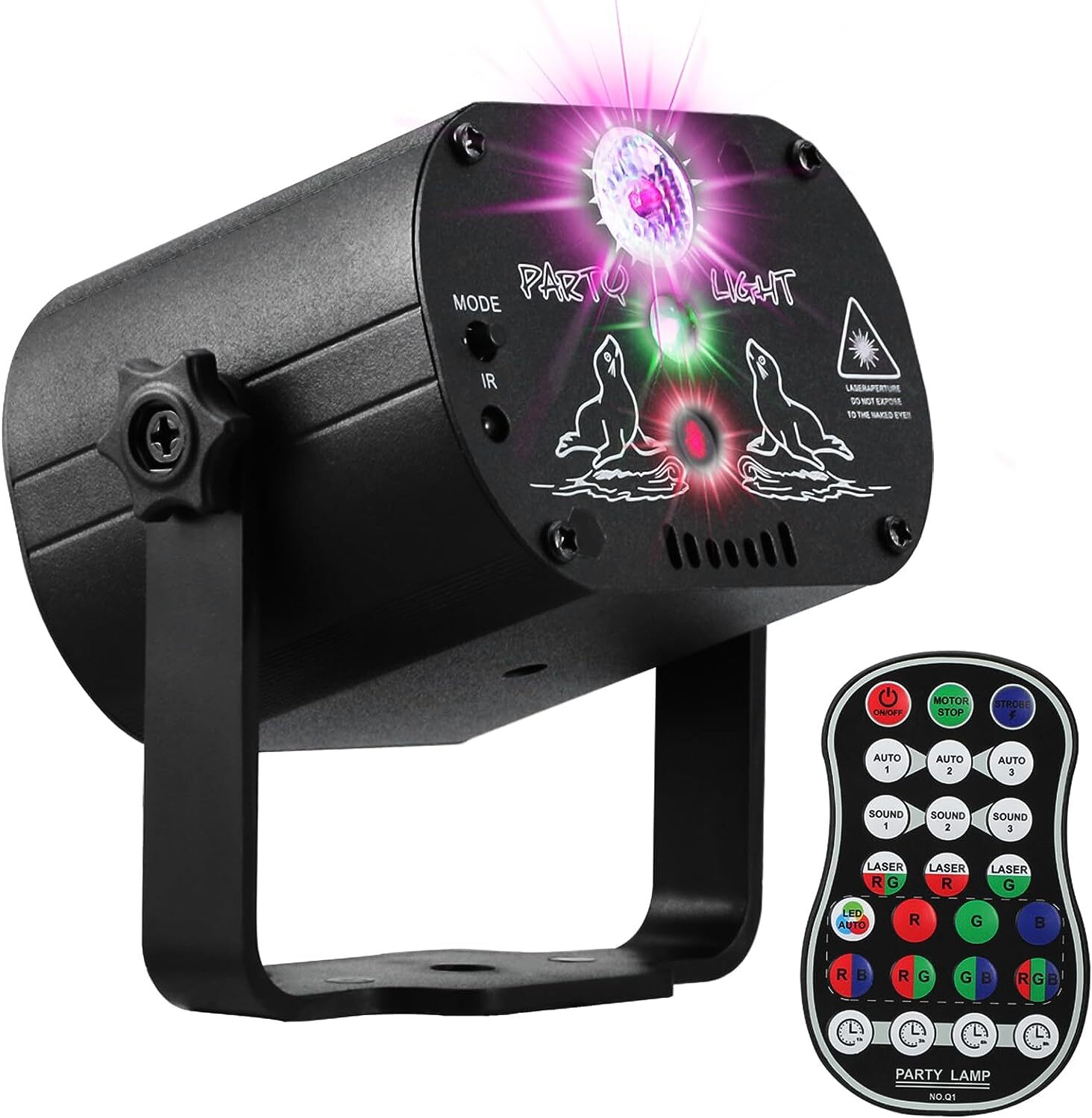 DJ Party Lights LED Laser Light RGB Flash Strobe Projector disco ball light