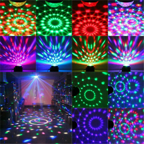 Mini LED Stage Light Portable US Plug Party Disco Ball Remote Control DJ Lamp
