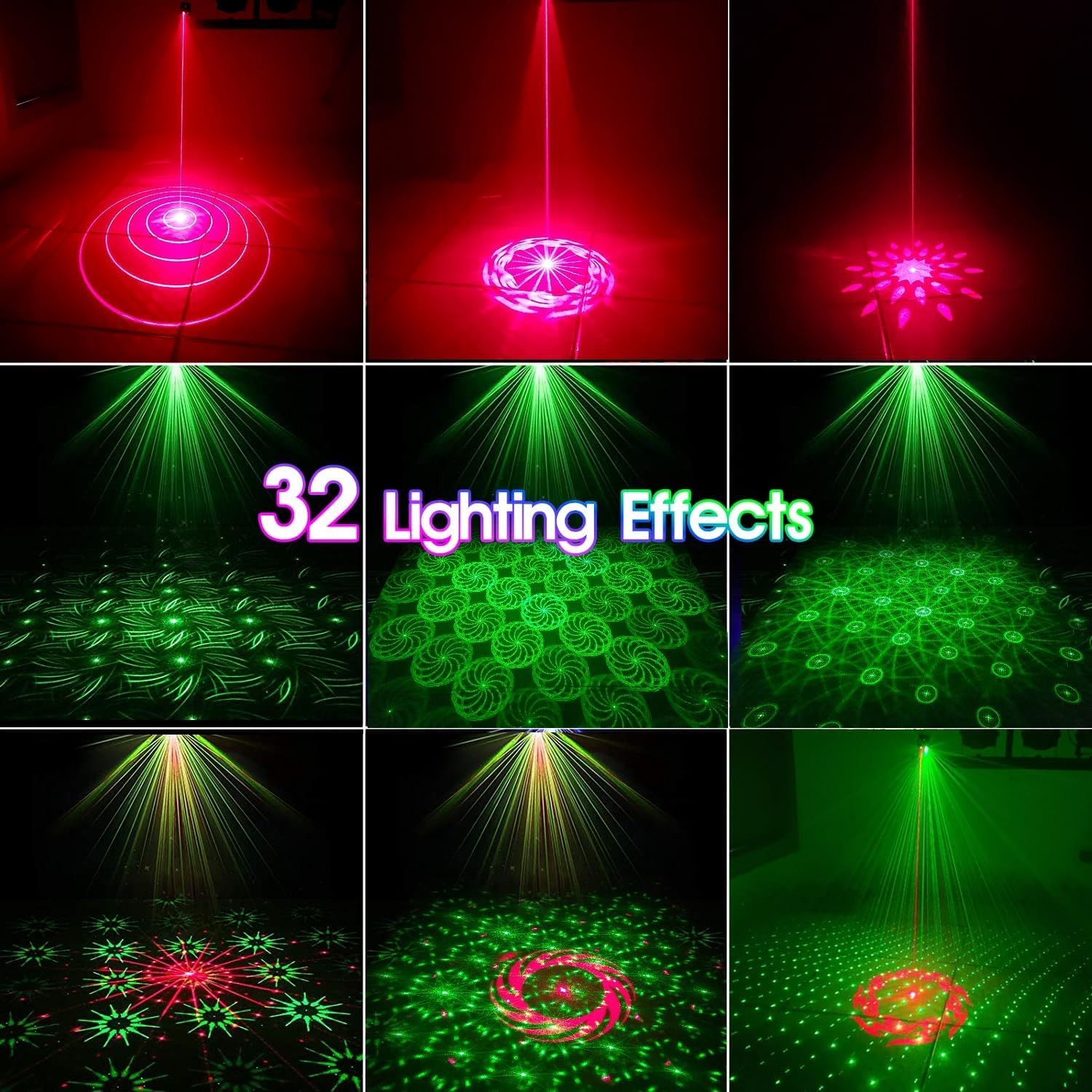 Party Lights with Sound Activation, Strobe Effects for Indoor Events & Raves