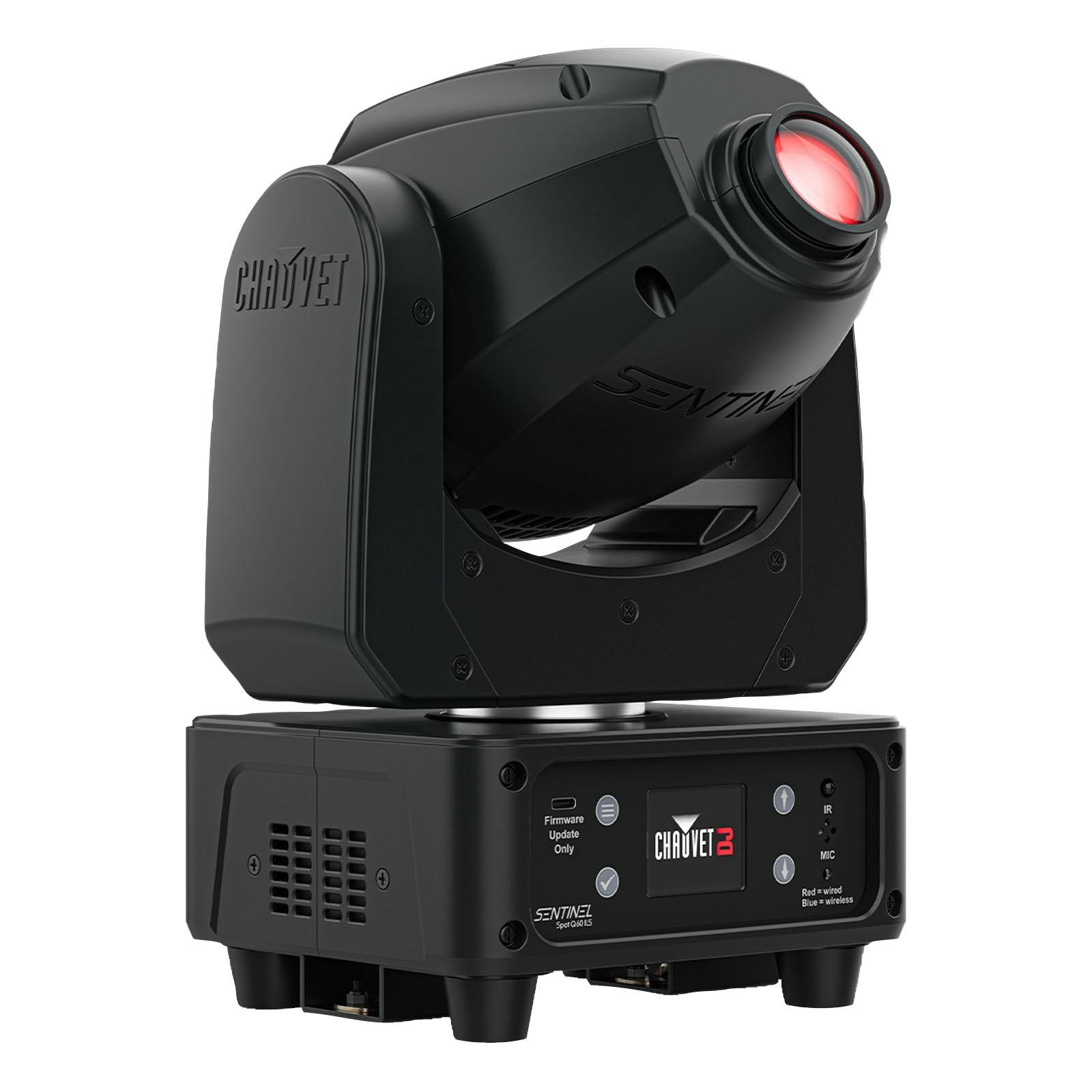 Chauvet DJ Sentinel Spot Q60 ILS LED Moving Head Spot Lights Pair w Bag