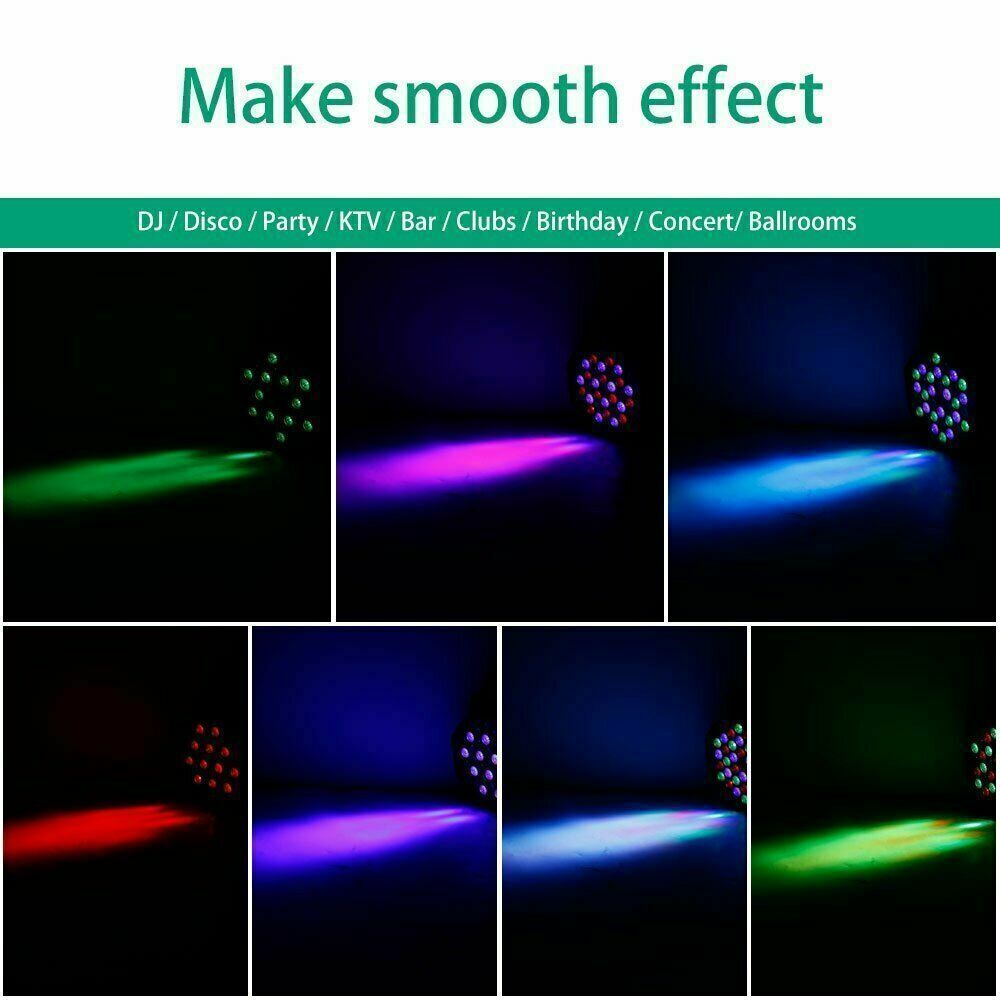 Rechargeable Battery Par 36 LED Wash Stage Light RGB DMX Disco Show Event