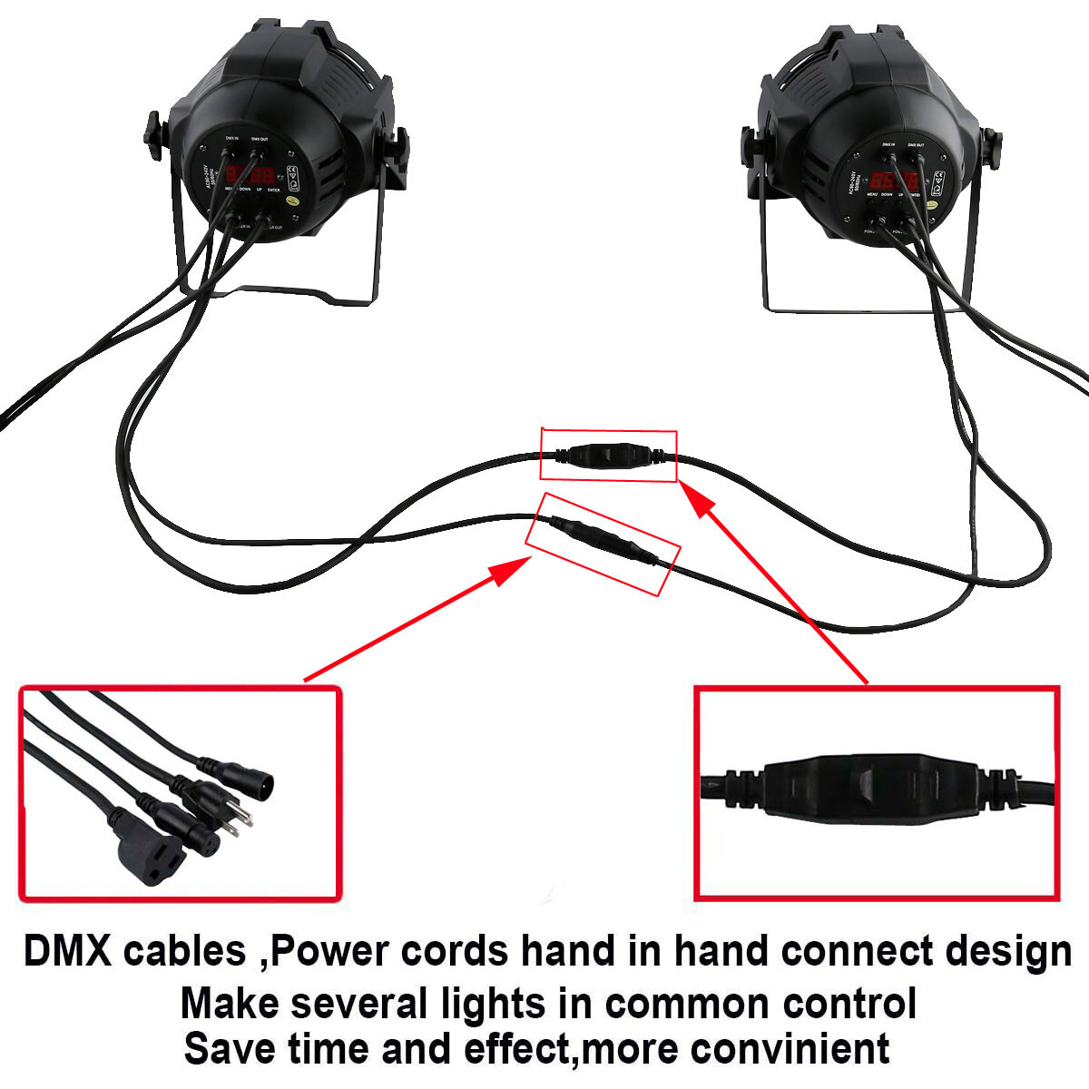 300W RGBWA 5IN1 LED Par Light DMX Stage DJ Disco Party Light Wash PAR Lighting