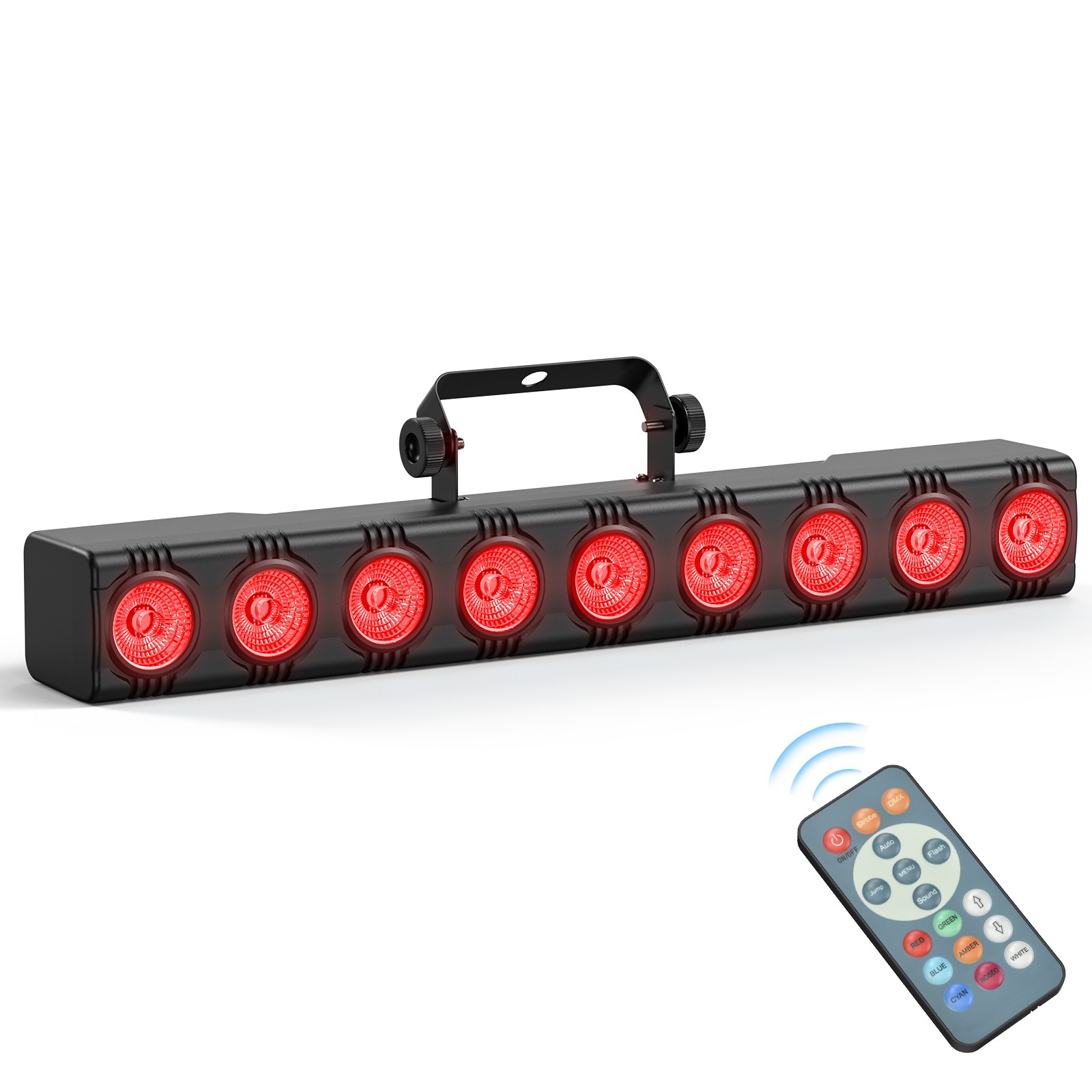 2PCS Wall Wash Light Bar 9LED RGBW 4in1 DMX Stage Disco Party Strobe Beam Light