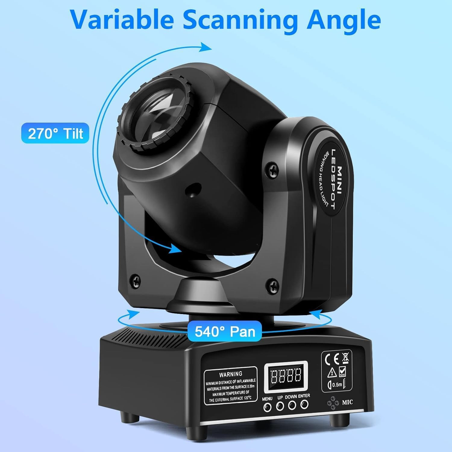 Stage Lights Moving Head Lights 8 Gobos 8 Colors 11 Channels 25W Spotlights DMX