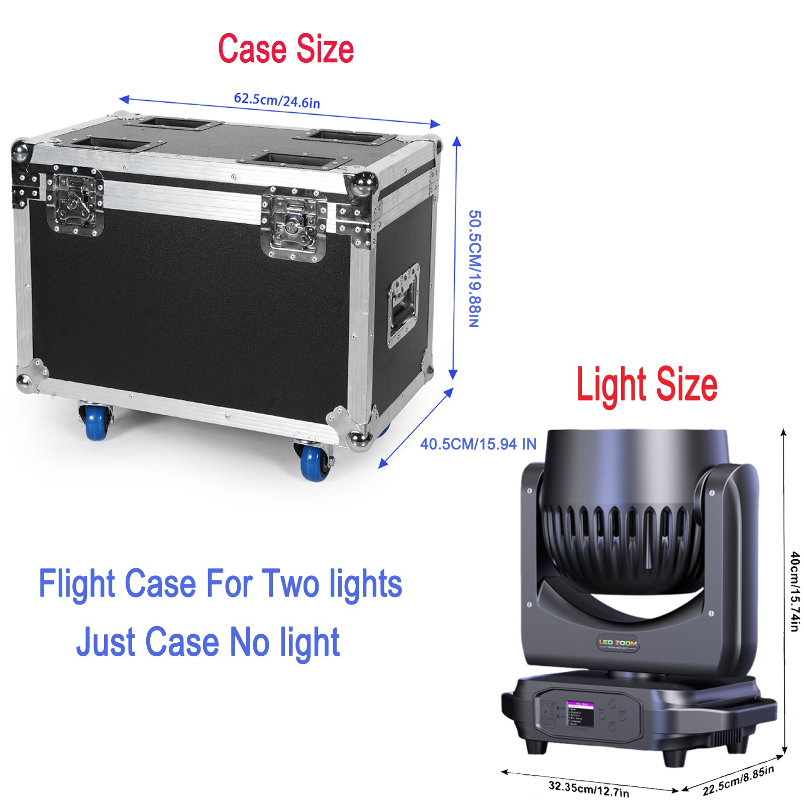 Flight Case For 19*20W Beam Moving Head Stage Light Hard Case With Wheels