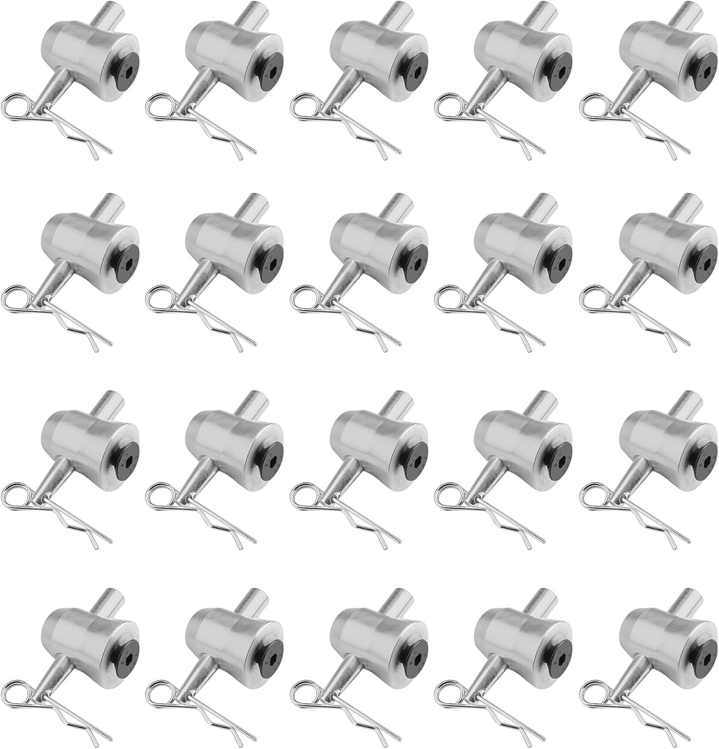 20Pack Half Conical Coupler with Clips Pins for Stage Truss Bed Plate Fit F31…